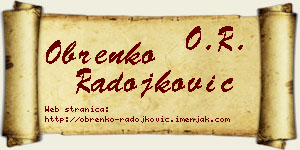 Obrenko Radojković vizit kartica
